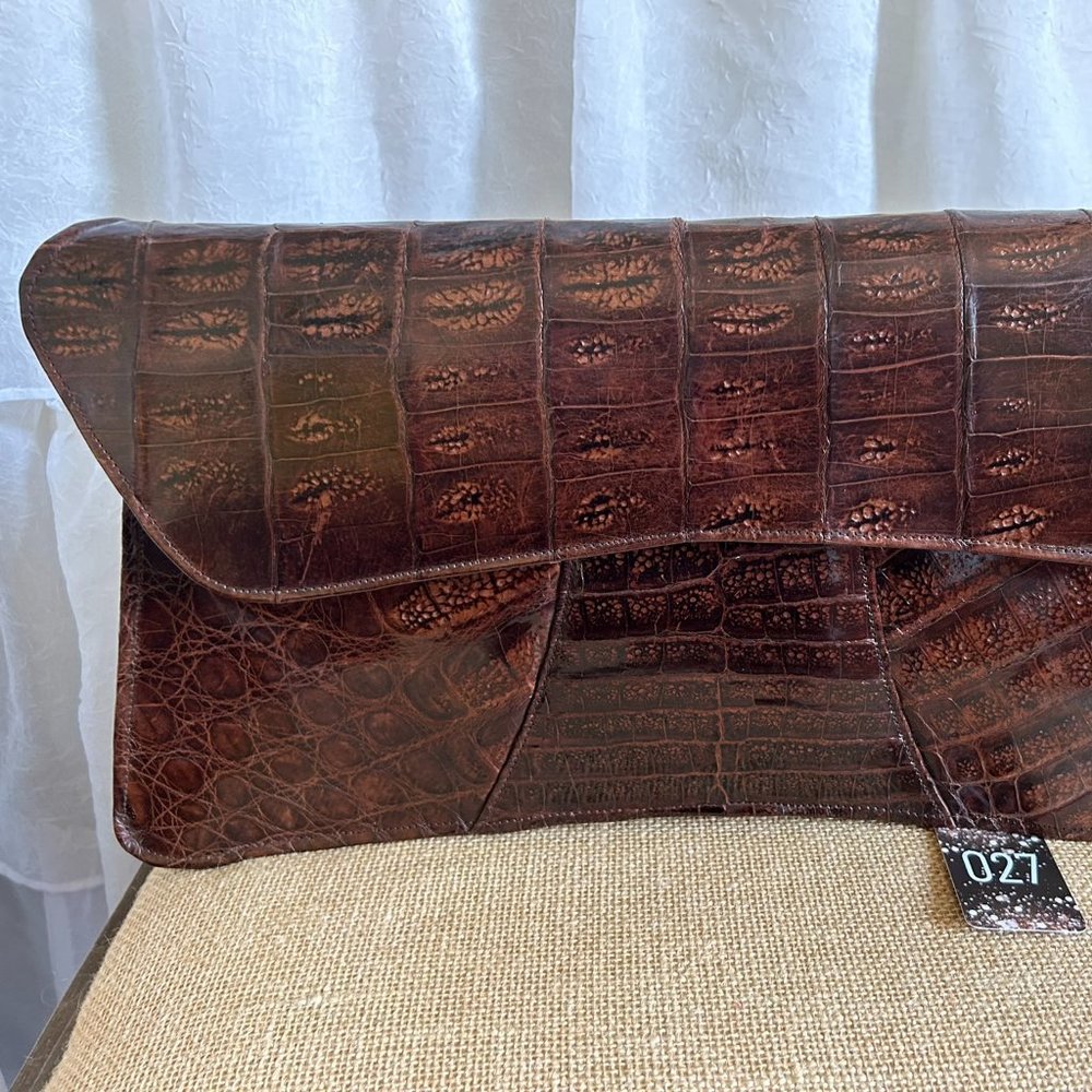 Genuine Alligator Vintage Clutch Purse Made in Argentina